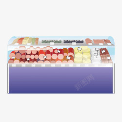 售货柜超市肉制品柜台矢量图高清图片