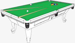 绿色台球桌台球桌插画高清图片
