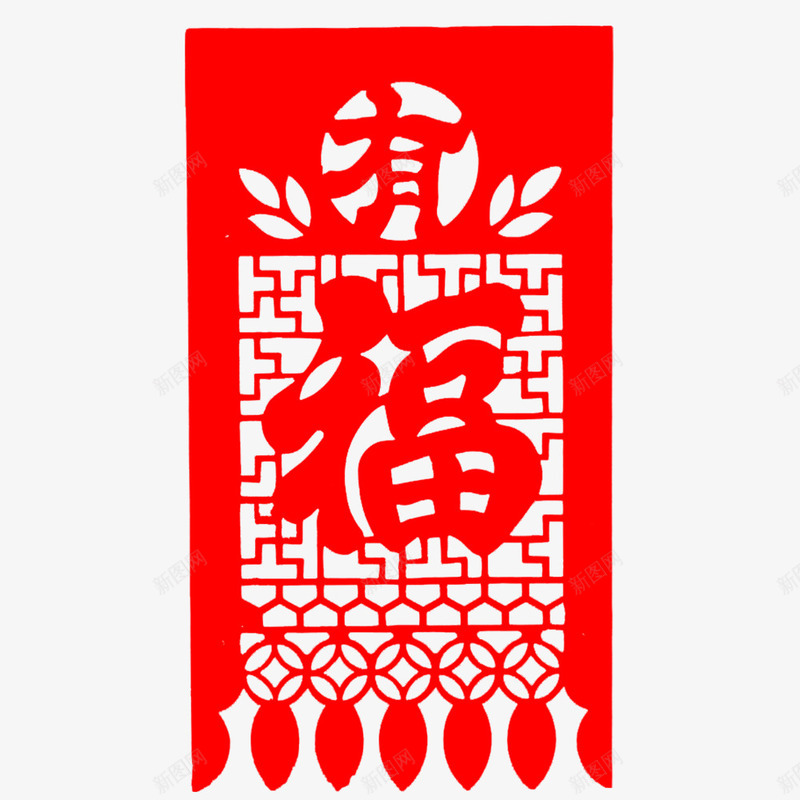 年年有福贴纸png免抠素材_88icon https://88icon.com 中国风 手绘 新年 春节 福字 红色 装饰物 贴纸