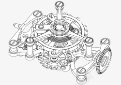 拆解手绘手表手表零件高清图片