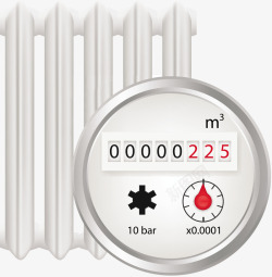 家庭水表家庭白色水表矢量图高清图片