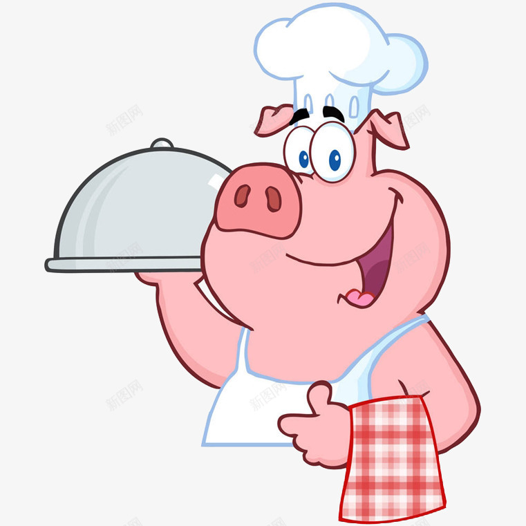 卡通小猪手托盘子服务员插画png免抠素材_88icon https://88icon.com 卡通 厨师 厨师帽 小猪 手托盘子 插画 服务员 毛巾
