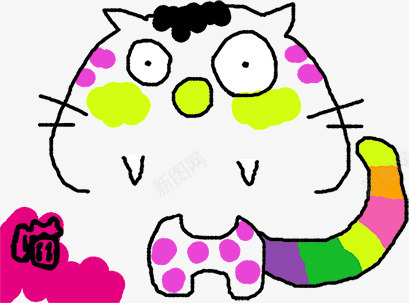 可爱简笔画小猫png免抠素材_88icon https://88icon.com 可爱 小猫 简笔画