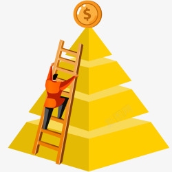 埃及金字塔插画金融装饰插画矢量图高清图片