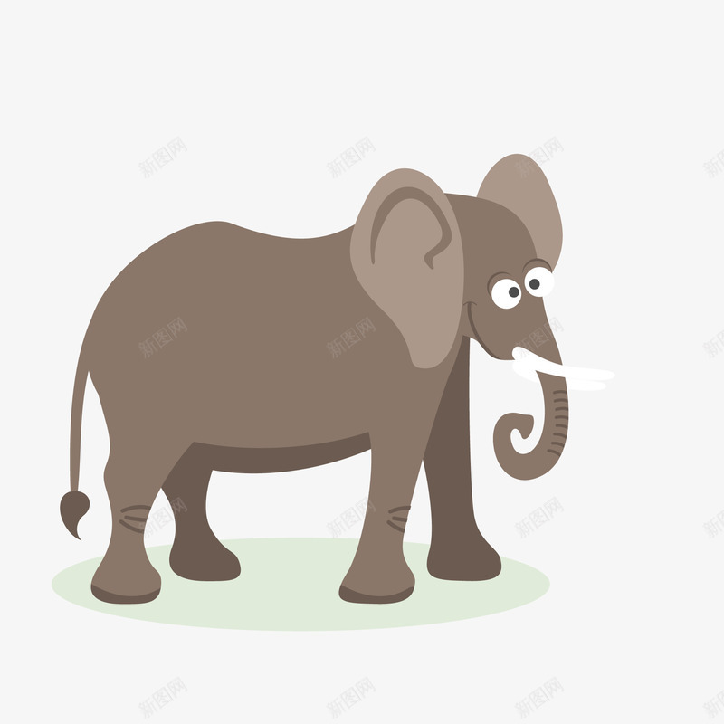卡通大象动物矢量图ai免抠素材_88icon https://88icon.com 动物园 动物设计 卡通 大象 扁平化 森林 矢量图