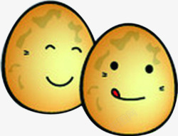 可爱黄色笑脸鸡蛋素材