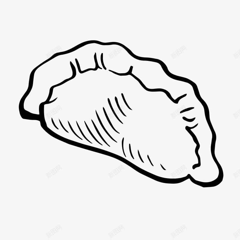 卡通插画饱满的饺子png免抠素材_88icon https://88icon.com 传统美食 健康食材 卡通手绘 美味饮食 食品餐饮 饺子简笔