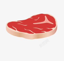 卡通猪肉食品美食猪肉猪排里脊肉高清图片