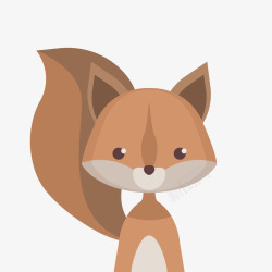 卡通狐狸动物头像矢量图素材