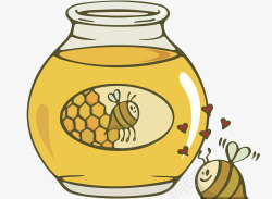 黄色美味的蜂蜜素材