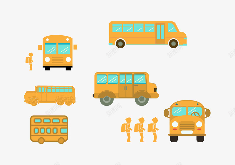 排队上校车的学生png免抠素材_88icon https://88icon.com 去上学 在路上 学校班车 学生 校车 黄色巴士