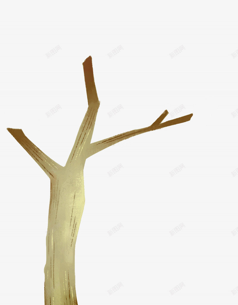 手绘卡通树干插画png免抠素材_88icon https://88icon.com 卡通 插画 树干