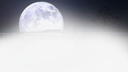 月亮夜晚海报背景七夕情人节素材