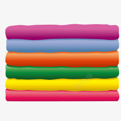 创意彩虹毛巾矢量图素材
