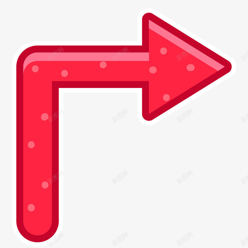 创意红色折线箭头png免抠素材_88icon https://88icon.com 创意 彩色箭头 手 指引 指示 指针 方向 符号 简约 箭头 箭头矢量 红色折线箭头 花边 长箭 颜色