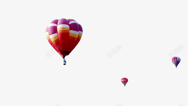 三个热气球元素png免抠素材_88icon https://88icon.com 产品 双十二 热气球 电商设计元素 颜色