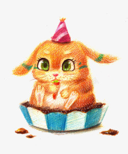 橙色小猫过生日的小猫高清图片