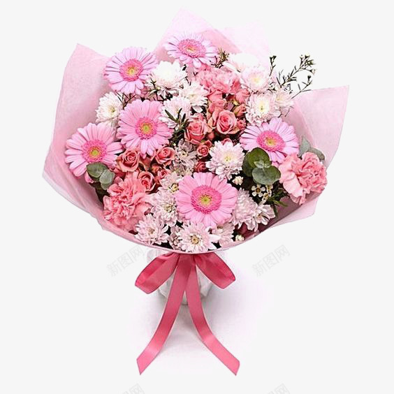 花束png免抠素材_88icon https://88icon.com 情人 手捧花 粉色花朵 鲜花