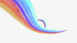 水彩彩虹花纹矢量图素材