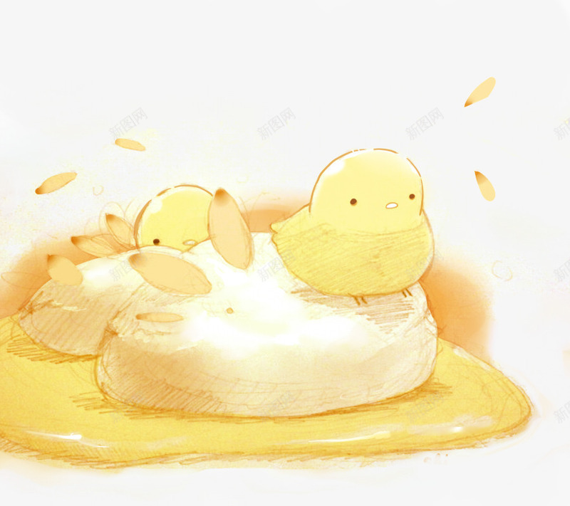 饭团小鸡png免抠素材_88icon https://88icon.com 卡通 可爱 小鸡崽 手绘 甜点 萌 蛋糕 面包 食品 食品海报插画 食物