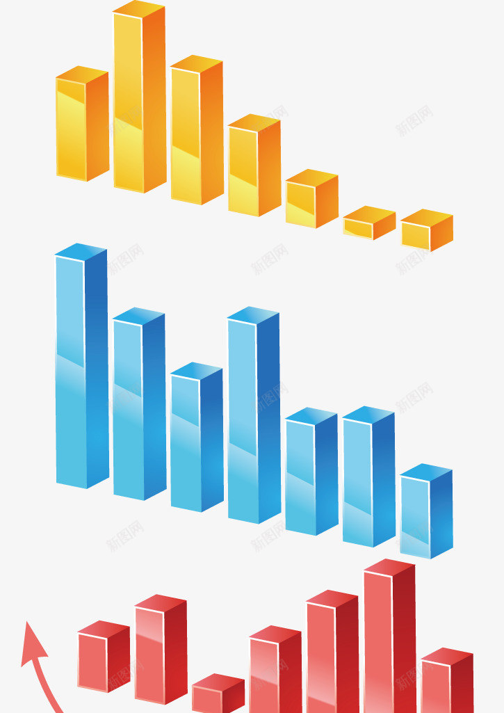 PPT三维条形图表png免抠素材_88icon https://88icon.com PPT设计 三维 条形图表