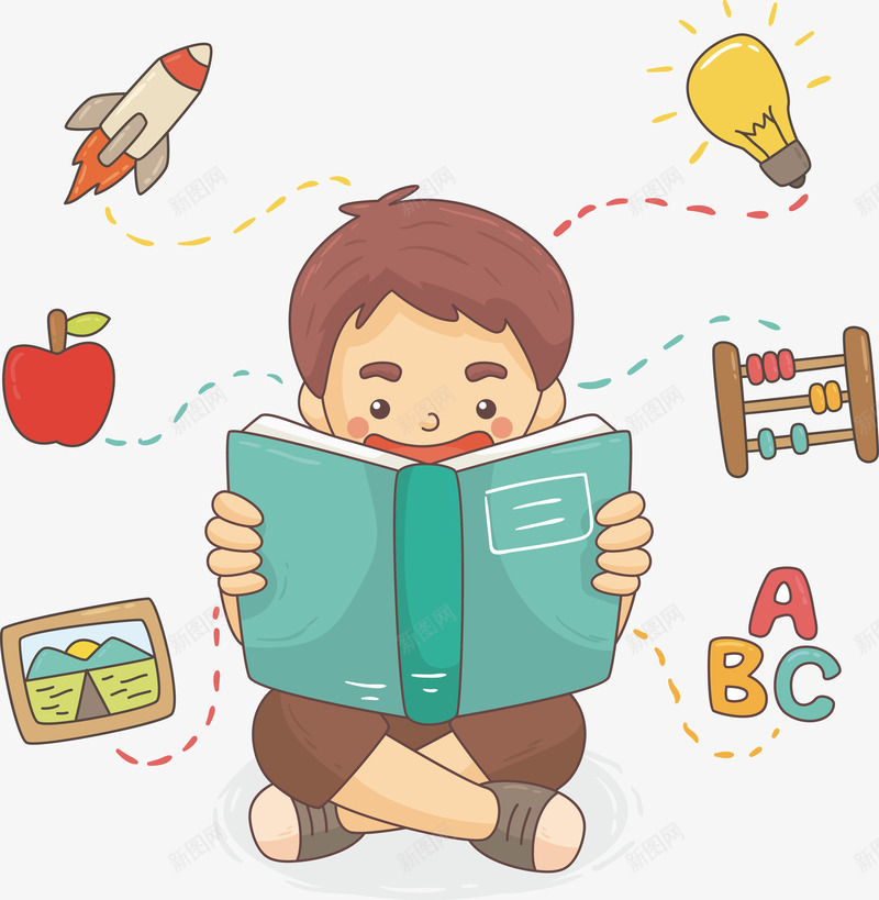 在书中学习知识的孩子png免抠素材_88icon https://88icon.com 上学 教师招聘 教育 教育成人 矢量源文件 知识储备量 老师 英语