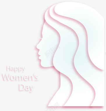 广告设计快乐妇女节快乐女人插画图标图标