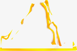 创意合成黄色的形状效果油漆素材