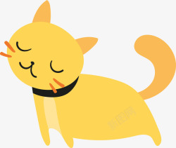 小猫插画可爱软萌猫咪手绘闲躺图矢量图高清图片