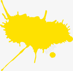 黄色油漆斑点矢量图素材