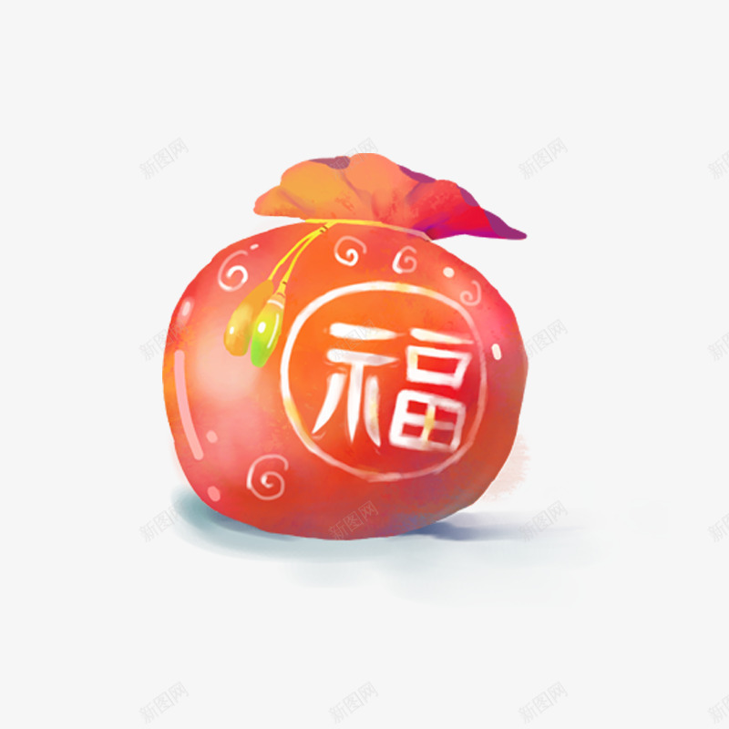 卡通手绘福字的红包png免抠素材_88icon https://88icon.com 卡通手绘福字的红包 手绘红包 福字的红包 红包