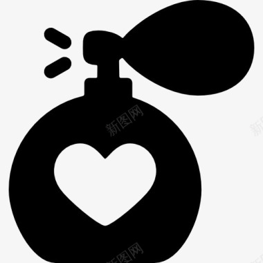 致爱香水瓶的心图标图标