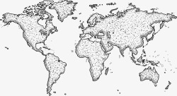 点状地球素描世界地图高清图片