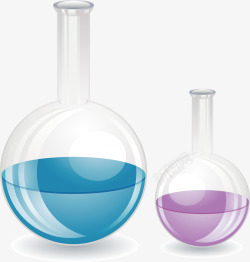 化学蒸馏瓶元素矢量图素材