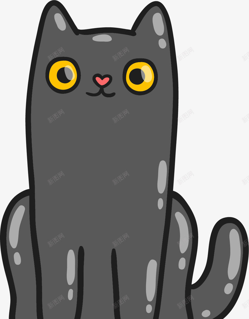 盘腿的猫咪矢量图eps免抠素材_88icon https://88icon.com 卡通猫咪 小猫 手绘猫咪 猫咪 猫咪简笔 猫咪简笔画 盘腿 矢量图