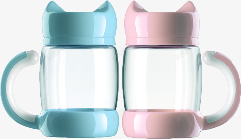 创意合成手绘质感小猫造型水杯png免抠素材_88icon https://88icon.com 创意 合成 水杯 质感 造型