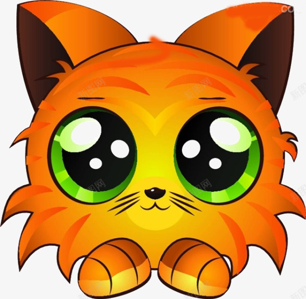 卡通小猫png免抠素材_88icon https://88icon.com 免扣猫 卡通 大眼小猫 小猫素材