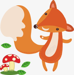 卡通动物卡通动物小狐狸插画矢量图高清图片