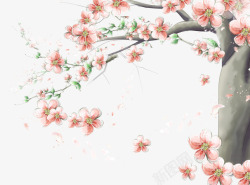 粉色树木情人节女神节清新海报背景高清图片