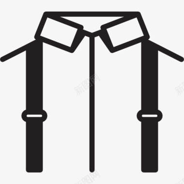 男式衬衫和吊带裤图标图标