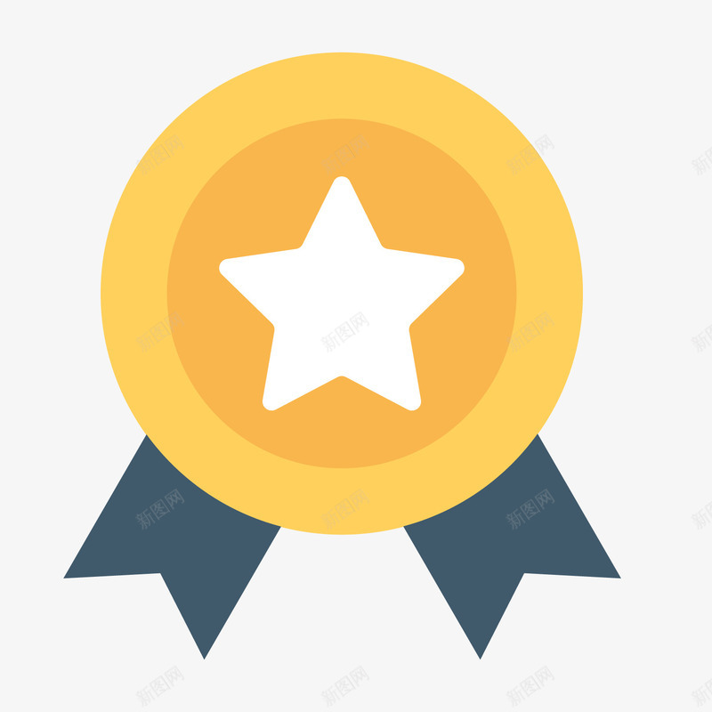 金色圆形奖牌卡通插画矢量图ai免抠素材_88icon https://88icon.com 佳作奖牌 卡通插画 圆形 奖牌 白色五星 矢量图 蓝色彩带 金色