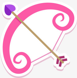 粉色弓箭情人节粉色爱心弓箭高清图片