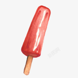 红色的雪糕冰淇淋矢量图素材