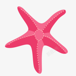 卡通粉红色的海星矢量图素材
