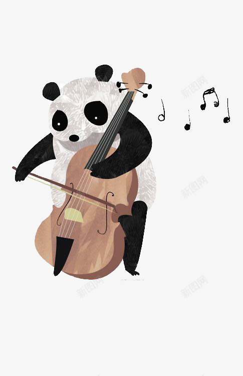 大熊猫拉小提琴png免抠素材_88icon https://88icon.com 卡通 大熊猫 小提琴 手绘 拟人 插画 文艺 清新 音乐