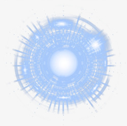 发散光圈蓝色科技发散网格光圈高清图片