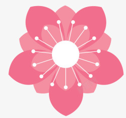 粉红色西瓜印花樱花高清图片