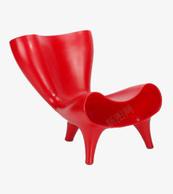 大红感十足椅子素材