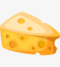 卡通奶酪手绘黄色奶酪食物高清图片