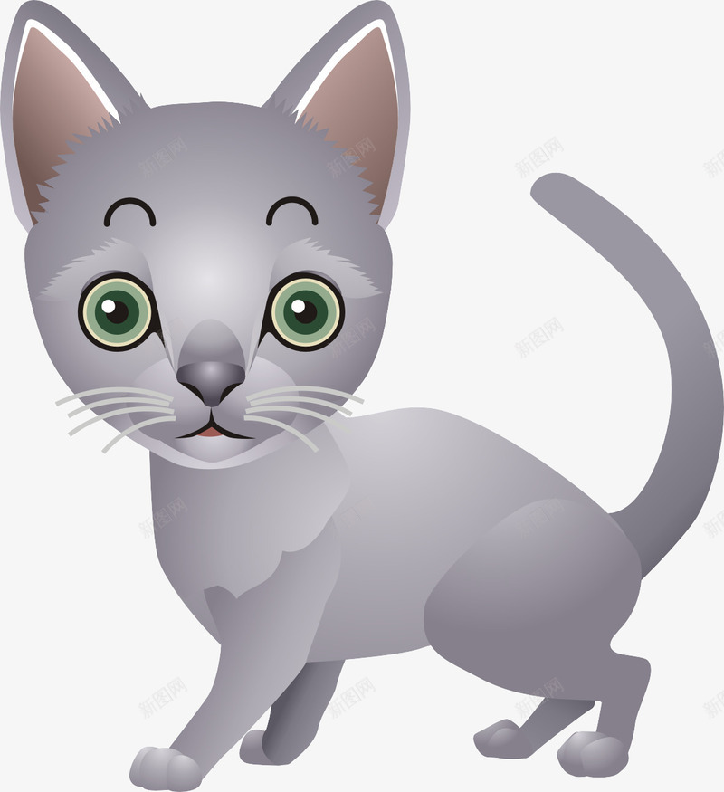 卡通png免抠素材_88icon https://88icon.com 俄罗斯蓝猫 卡通 小猫